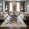 سجاد الفن تركي AA187B اسود مقاس 150*220
