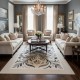 سجاد الفن تركي AA187B اسود مقاس 150*220