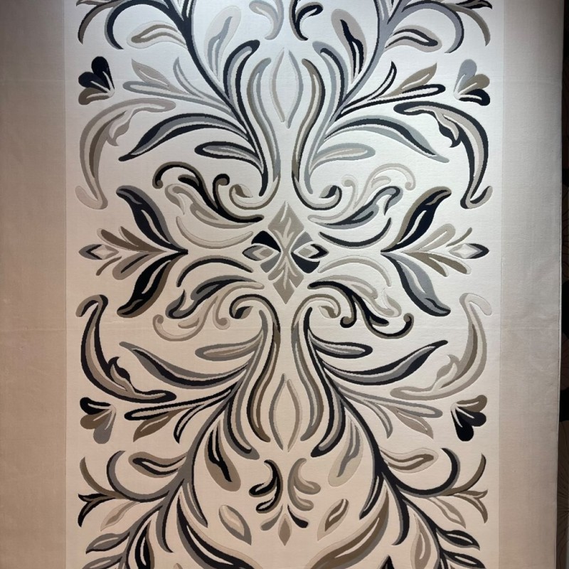 سجاد الفن تركي AA187B اسود مقاس 150*220