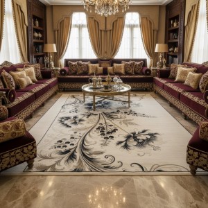 سجاد اورا تركي S0253A اسود مقاس 80*150