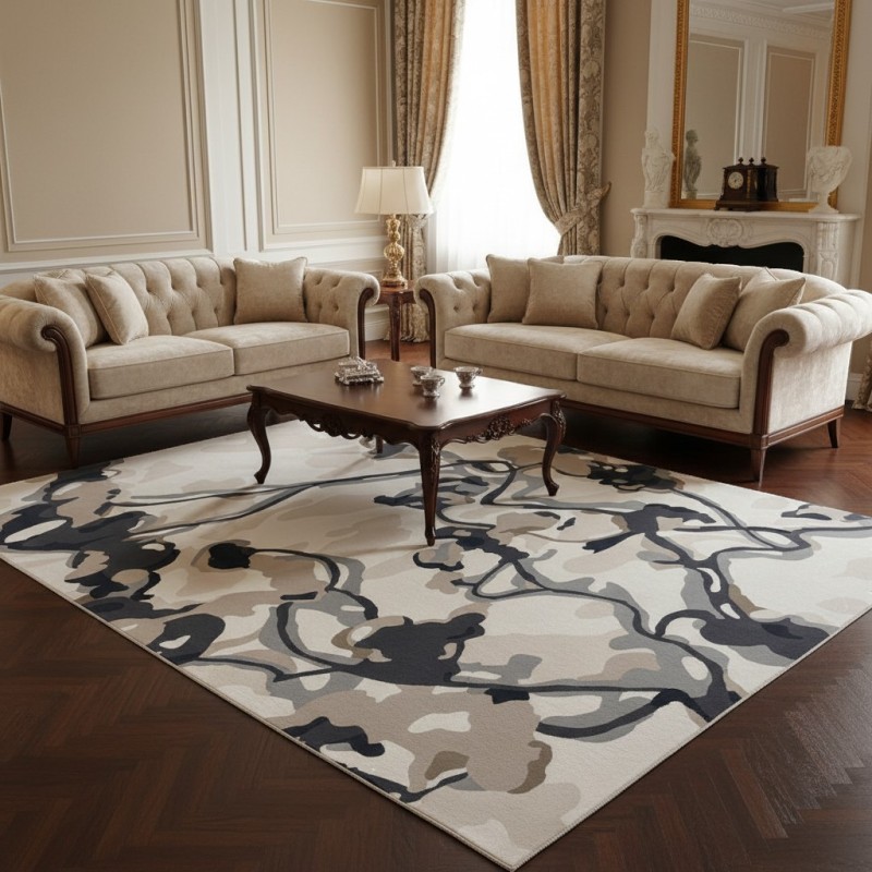 سجاد اورا تركي D0654A اسود مقاس 150*220