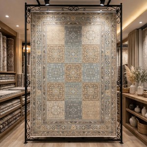 سجاد مكناس بوهيمي تركي OL406C بني مقاس 100*300