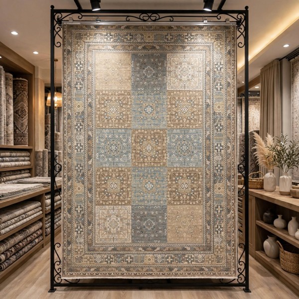 سجاد مكناس بوهيمي تركي OL406C بني مقاس 100*300