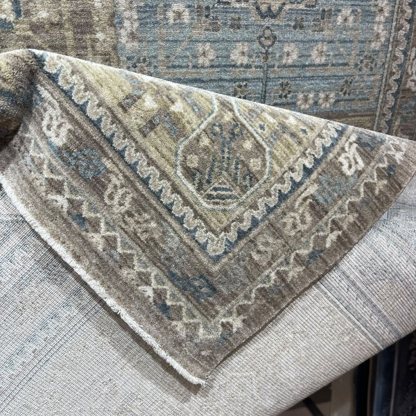 سجاد مكناس بوهيمي تركي OL406C بني مقاس 100*300