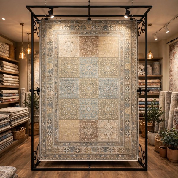 سجاد مكناس بوهيمي تركي OL406C اخضر مقاس 100*200