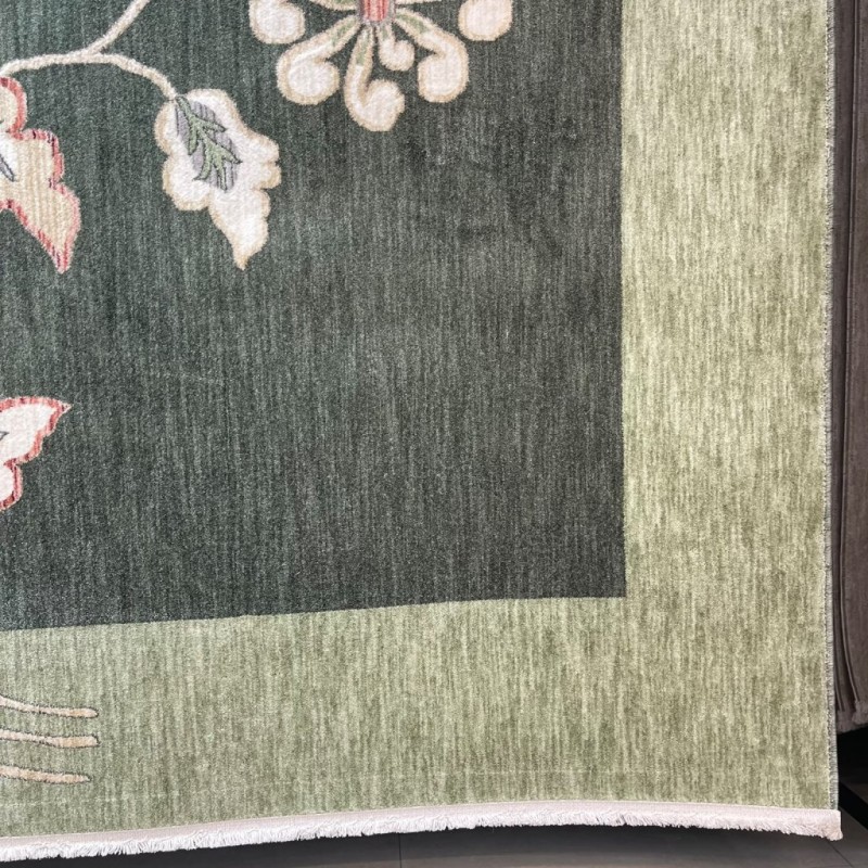 سجاد مود بوهيمي تركي J593AC اخضر مقاس 150*220