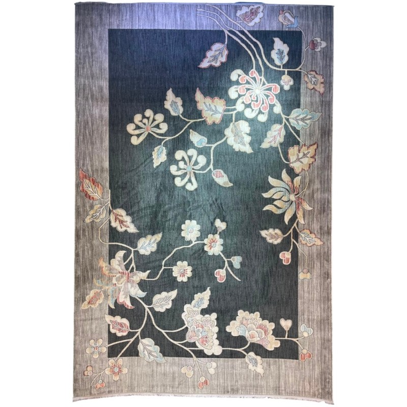 سجاد مود بوهيمي تركي J593AC انثراسيت رصاصي مقاس 150*220