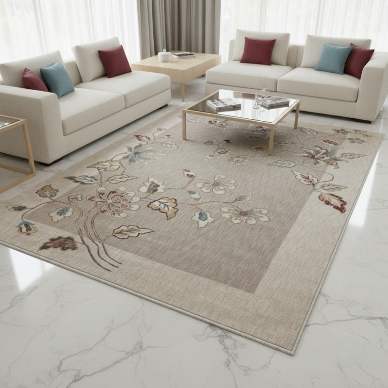 سجاد مود بوهيمي تركي J593AC بيج كريم مقاس 300*400
