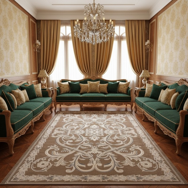 سجاد اويال تركي 9661D بني مقاس 100*200