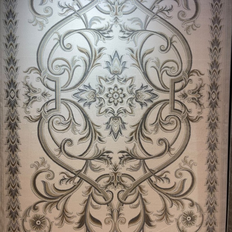 سجاد اويال تركي 9661D ابيض رصاصي مقاس 250*350