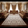 سجاد اويال تركي 9661D ابيض تيرا مقاس 150*220