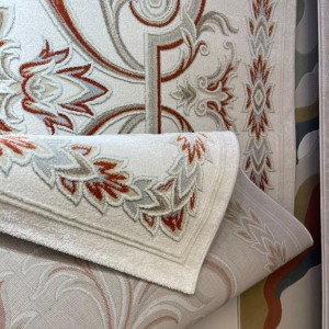 سجاد اويال تركي 9661D ابيض تيرا مقاس 200*300