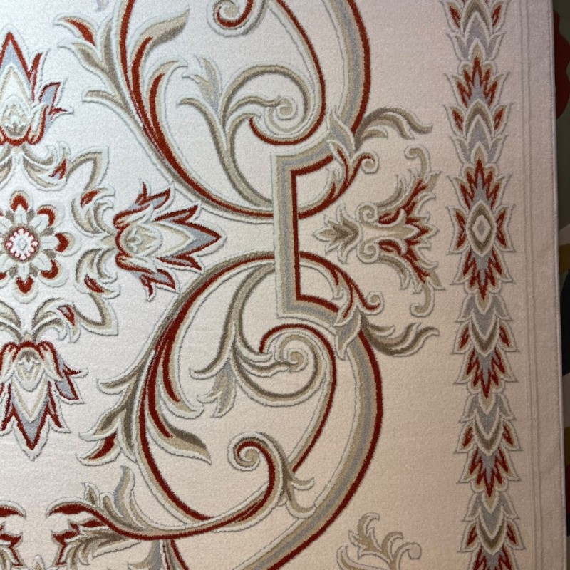 سجاد اويال تركي 9661D ابيض تيرا مقاس 250*350