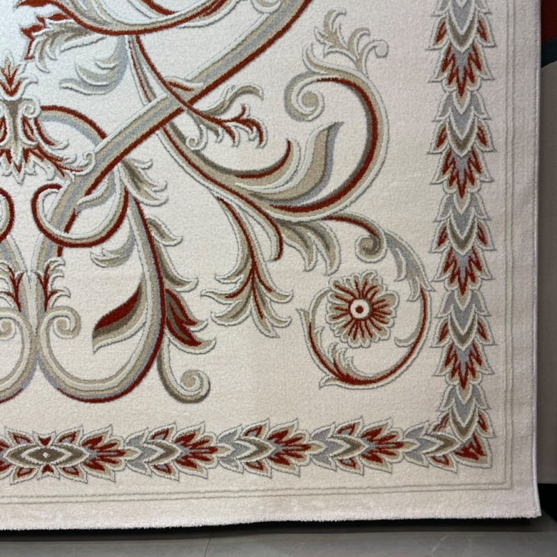 سجاد اويال تركي 9661D ابيض تيرا مقاس 250*350