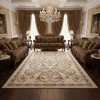 سجاد اويال تركي 9661D ابيض بيج مقاس 150*220