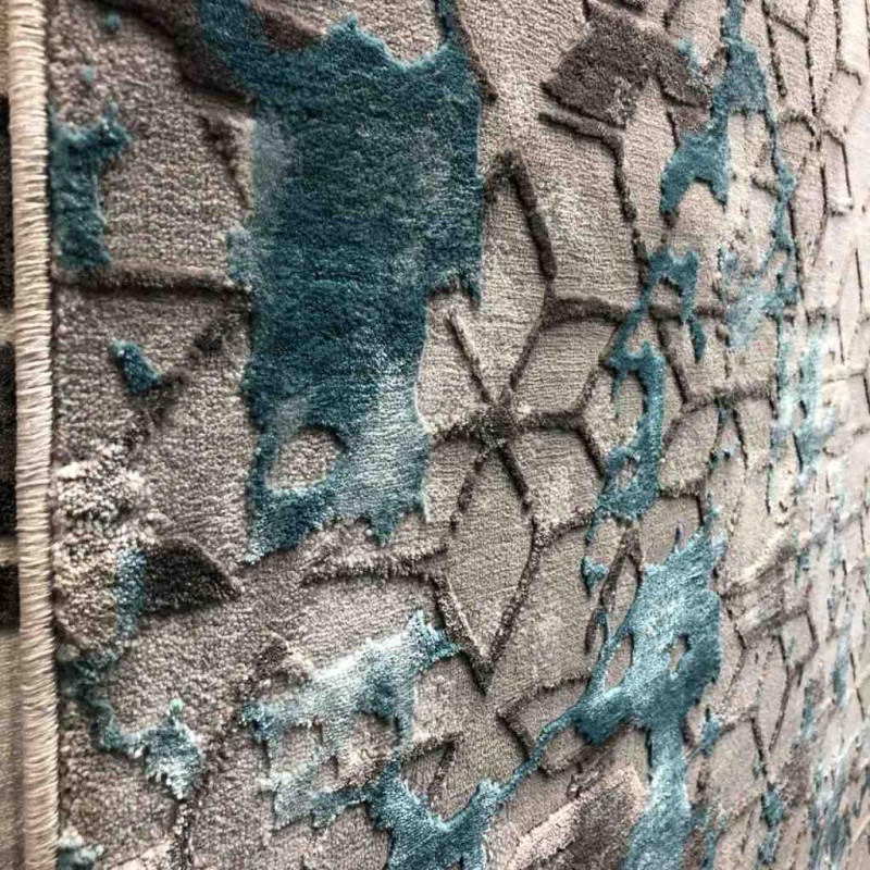 سجاد تركي سانتو رصاصي وتركواز