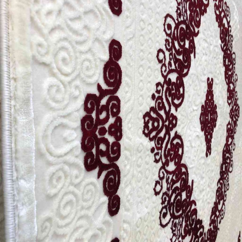 سجاد تركي فلوريا 8655 كريم و احمر