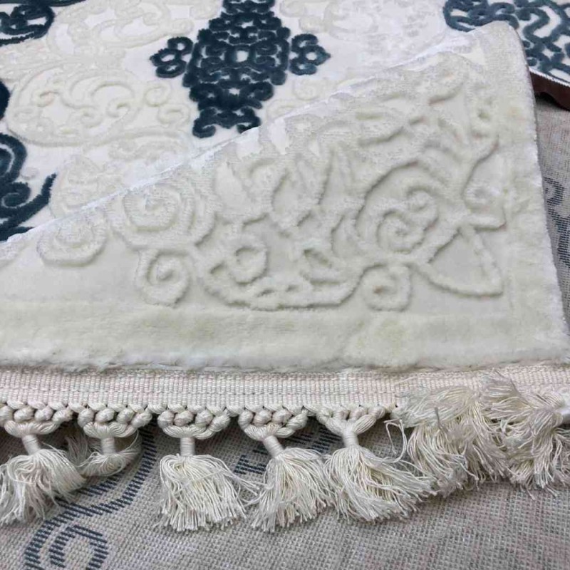 سجاد تركي فلوريا 8655 كريم و سماوي