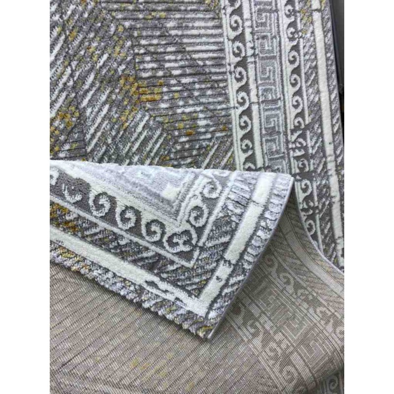 سجاد استقبال بلغاري 776 رصاصي و ذهبي