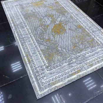 سجاد استقبال بلغاري 776 رصاصي و ذهبي