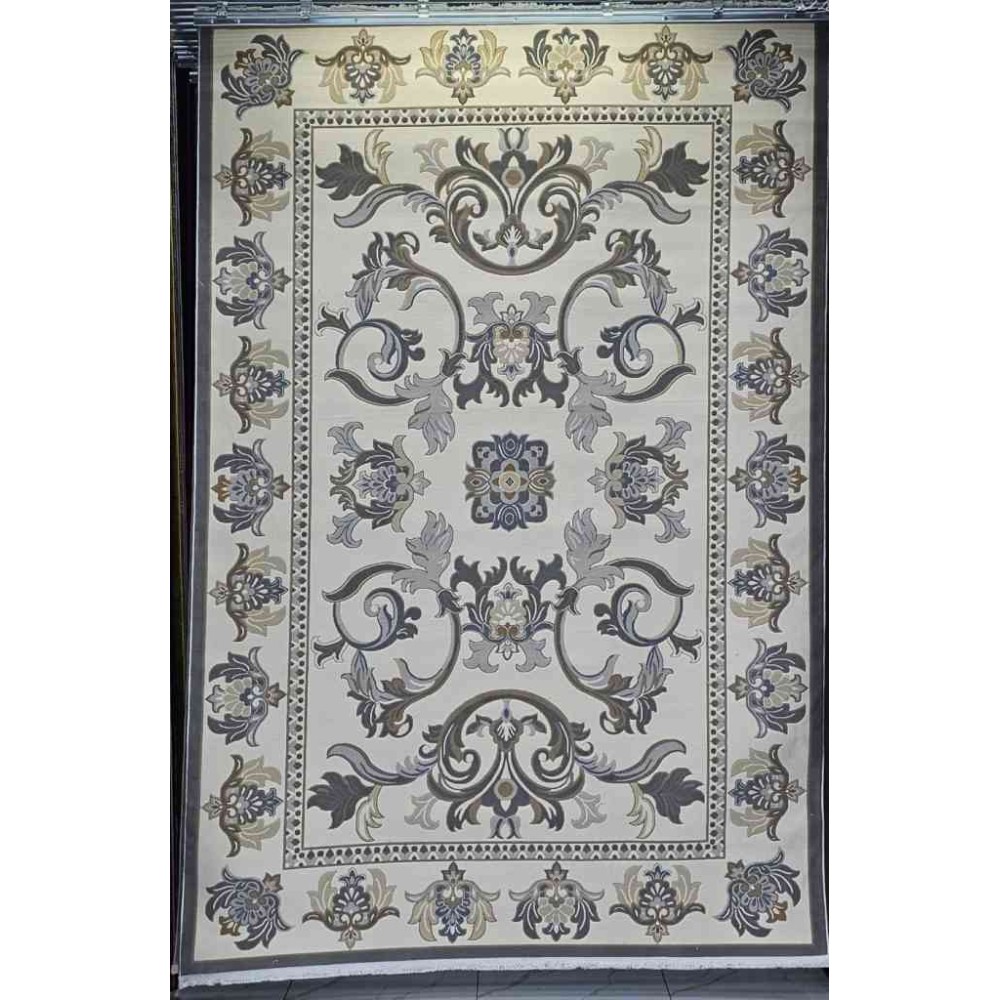 سجاد تركي فلــورانـسـيا 634 نقش فرنسي لون رصاصي فاتح مقاس 50*80