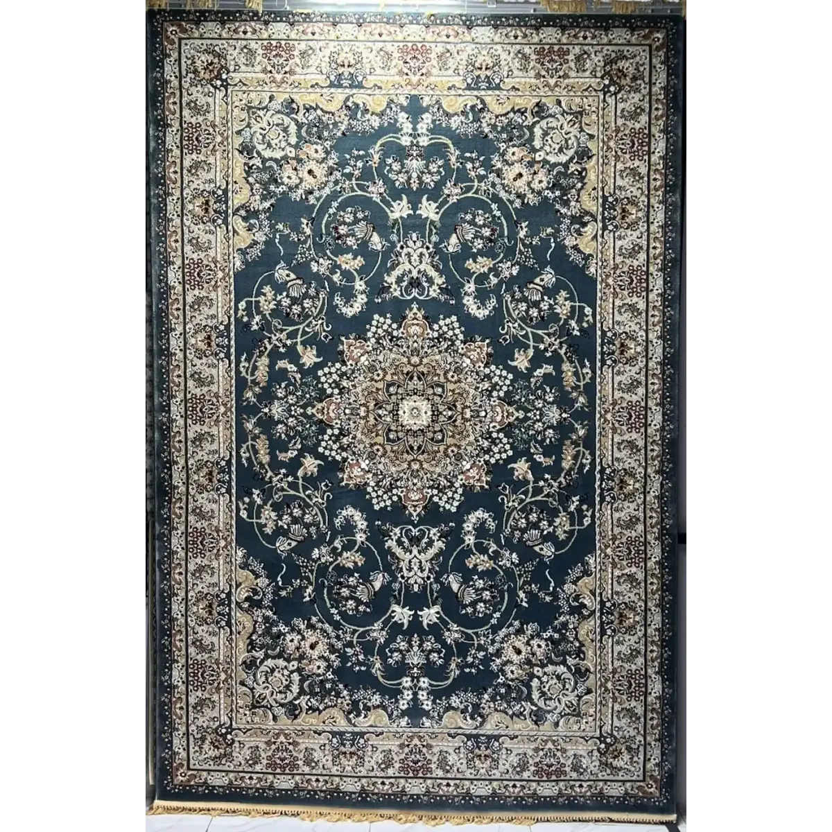 سجاد تركي مرسيليا 2799A كلاسيك مظغوط فاخر سماوي مقاس 400*600