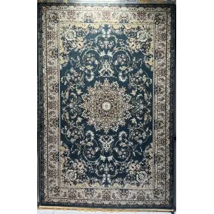 سجاد تركي مرسيليا 2799A كلاسيك مظغوط فاخر سماوي مقاس 150*150