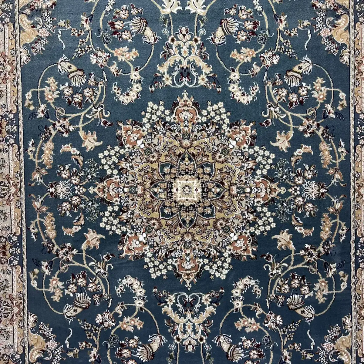 سجاد تركي مرسيليا 2799A كلاسيك مظغوط فاخر سماوي مقاس 400*600