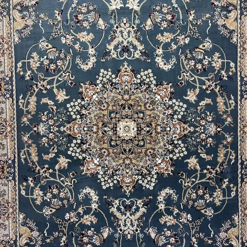 سجاد تركي مرسيليا 2799A كلاسيك مظغوط فاخر سماوي مقاس 200*300