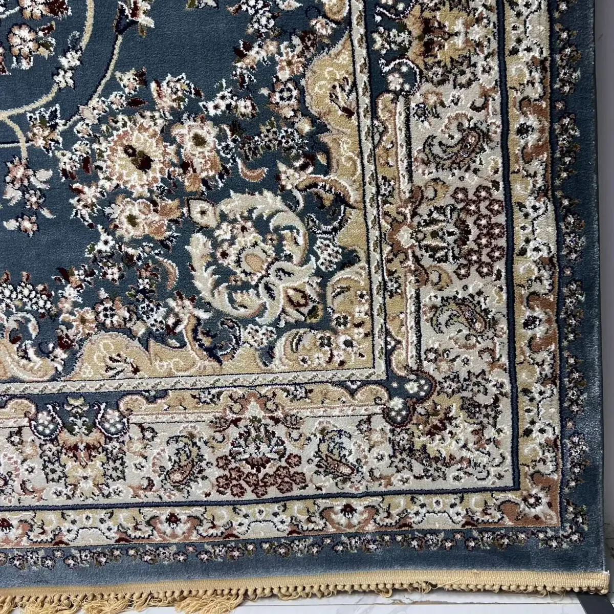 سجاد تركي مرسيليا 2799A كلاسيك مظغوط فاخر سماوي مقاس 400*600