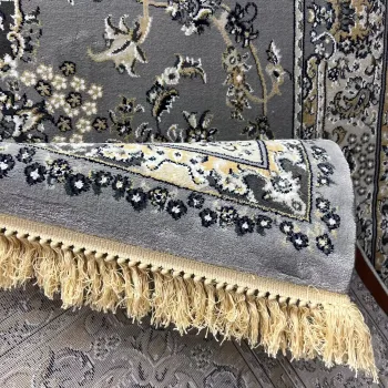 سجاد تركي مرسيليا 2799A كلاسيك مظغوط فاخر رصاصي فاتح مقاس 250*350