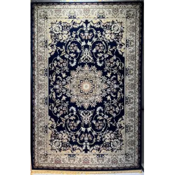 سجاد تركي مرسيليا 2799A كلاسيك مظغوط فاخر كحلي مقاس 100*300