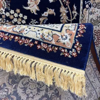 سجاد تركي مرسيليا 2799A كلاسيك مظغوط فاخر كحلي مقاس 100*300