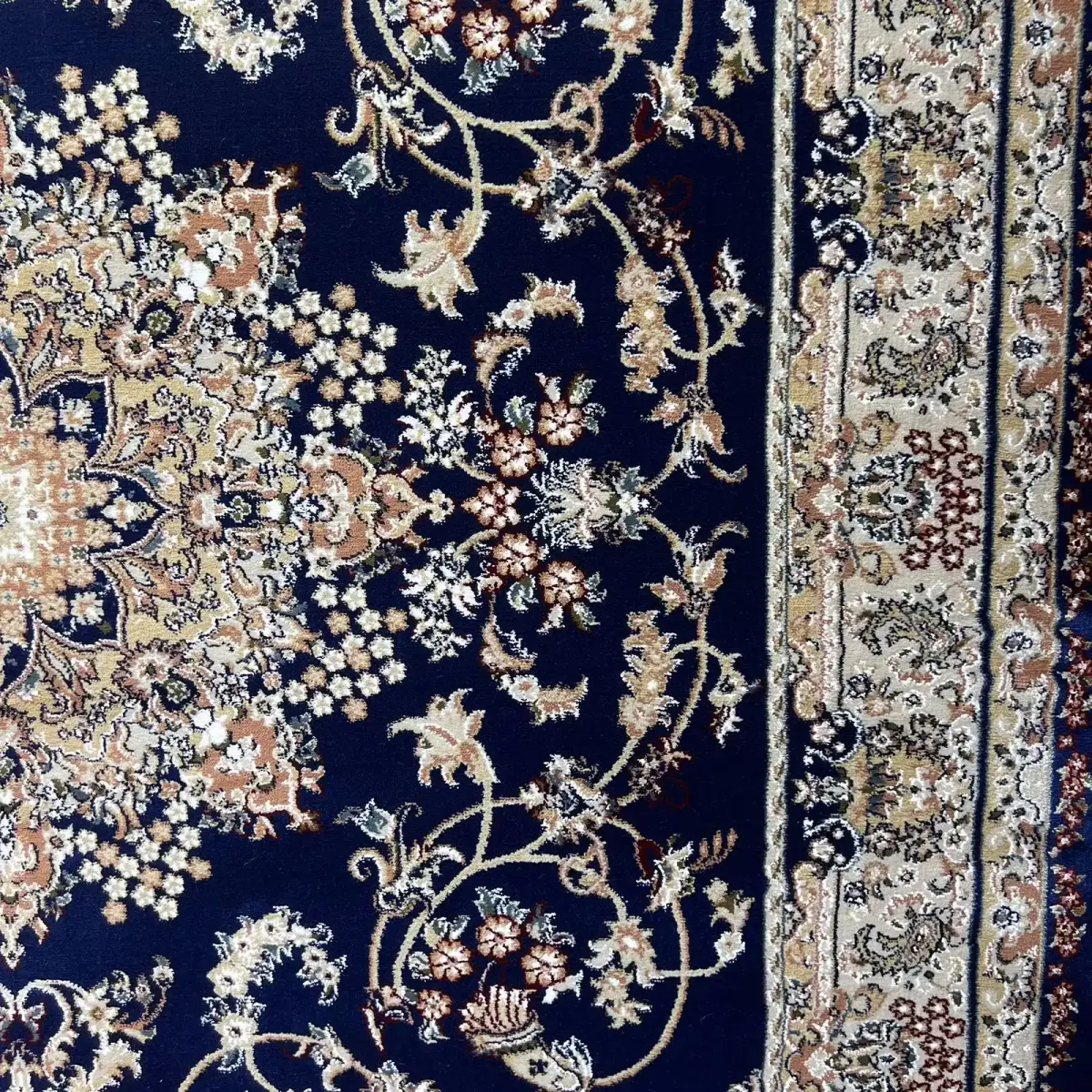 سجاد تركي مرسيليا 2799A كلاسيك مظغوط فاخر كحلي مقاس 400*600